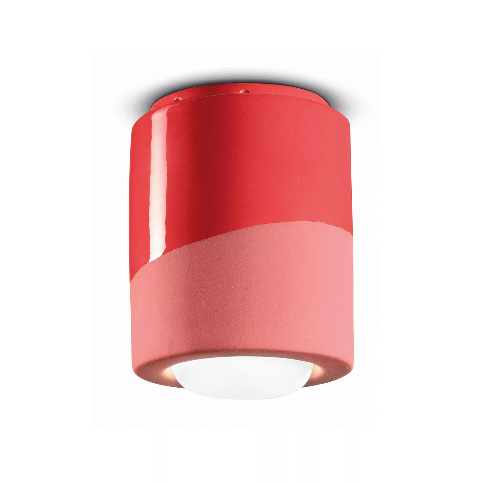 Deckenlampe PI, zylindrisch, Ø 12,5 cm, rot günstig online kaufen