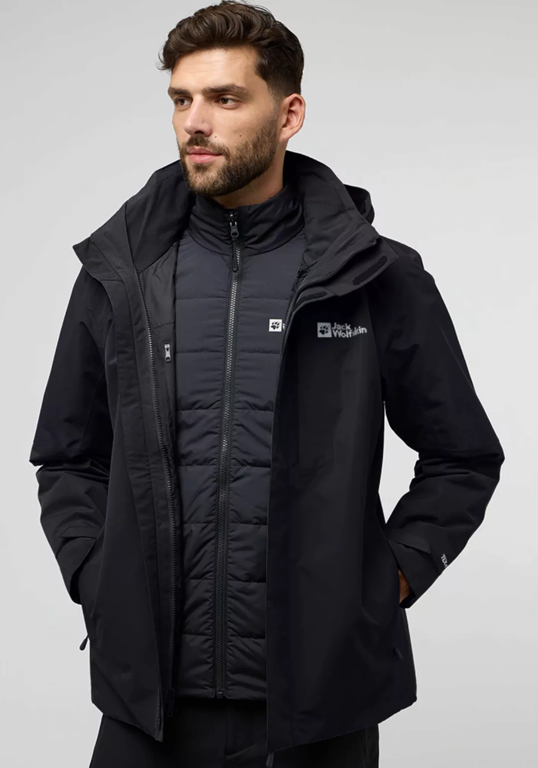 Jack Wolfskin 3-in-1-Funktionsjacke "ROMBERG 3IN1 JKT M", mit Kapuze günstig online kaufen