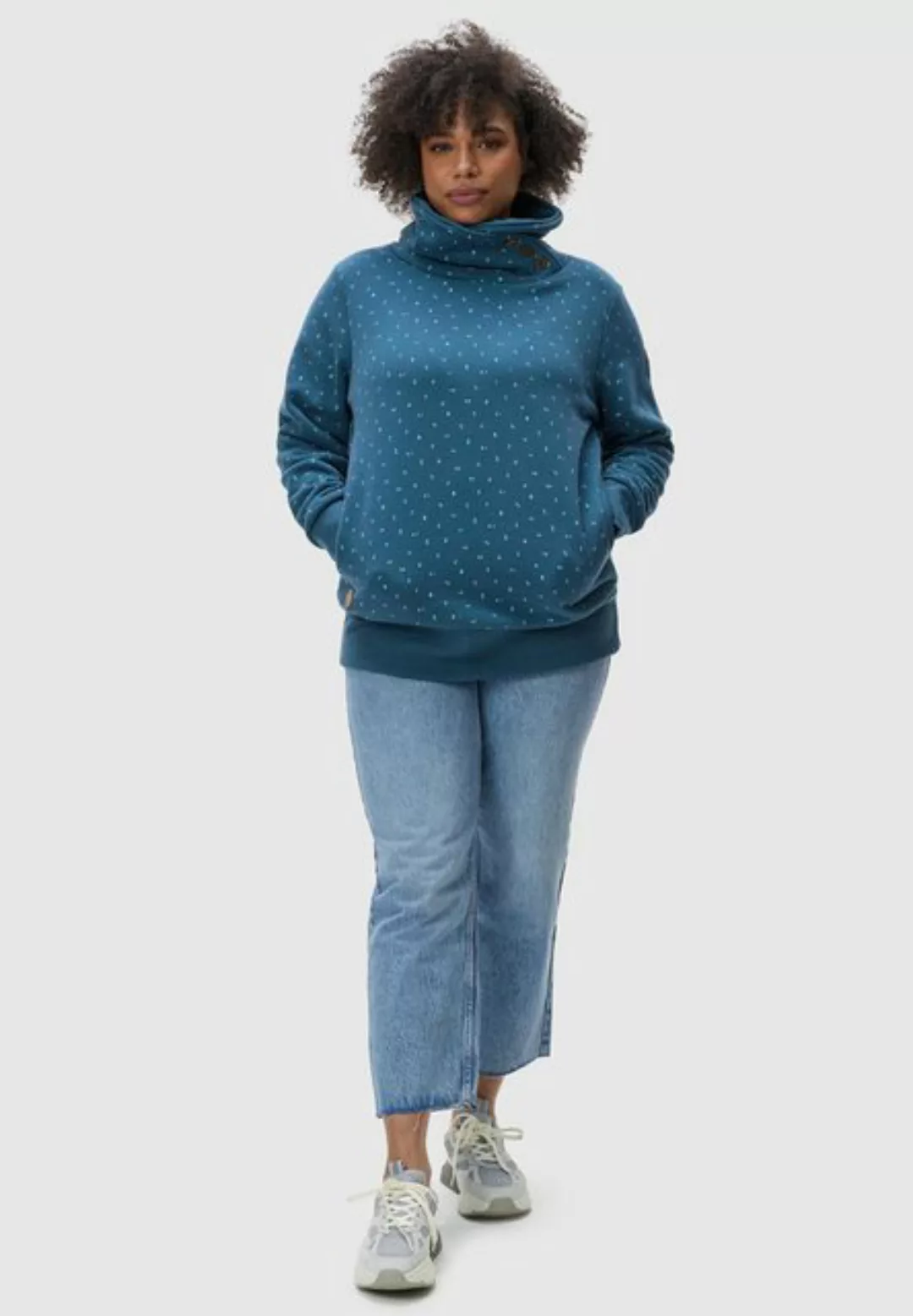 Ragwear Schalkragenpullover Angell Plus weicher Damen Sweater mit Kaminkrag günstig online kaufen