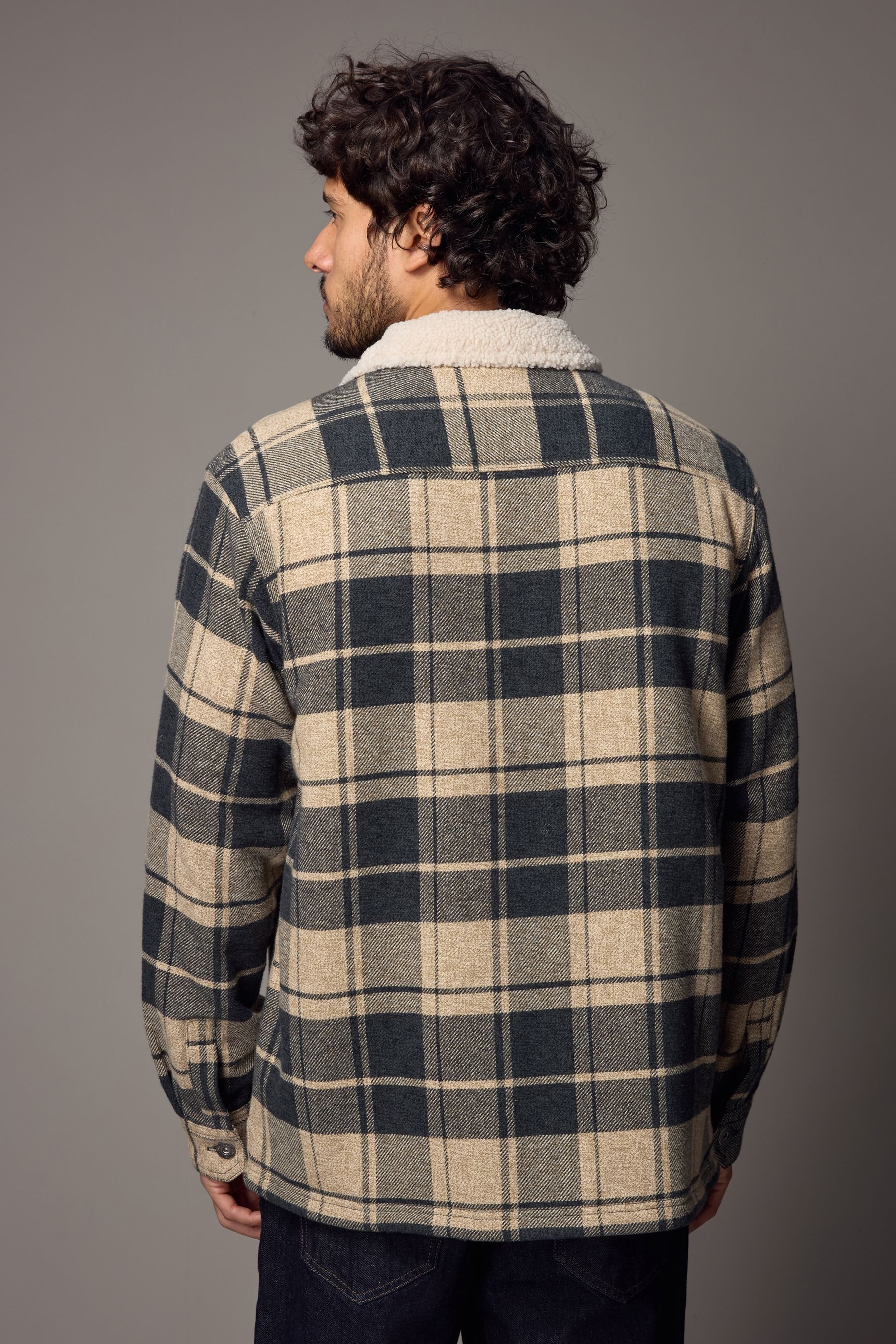 Next Hemdjacke Karierte Hemdjacke mit Teddyfellfutter günstig online kaufen