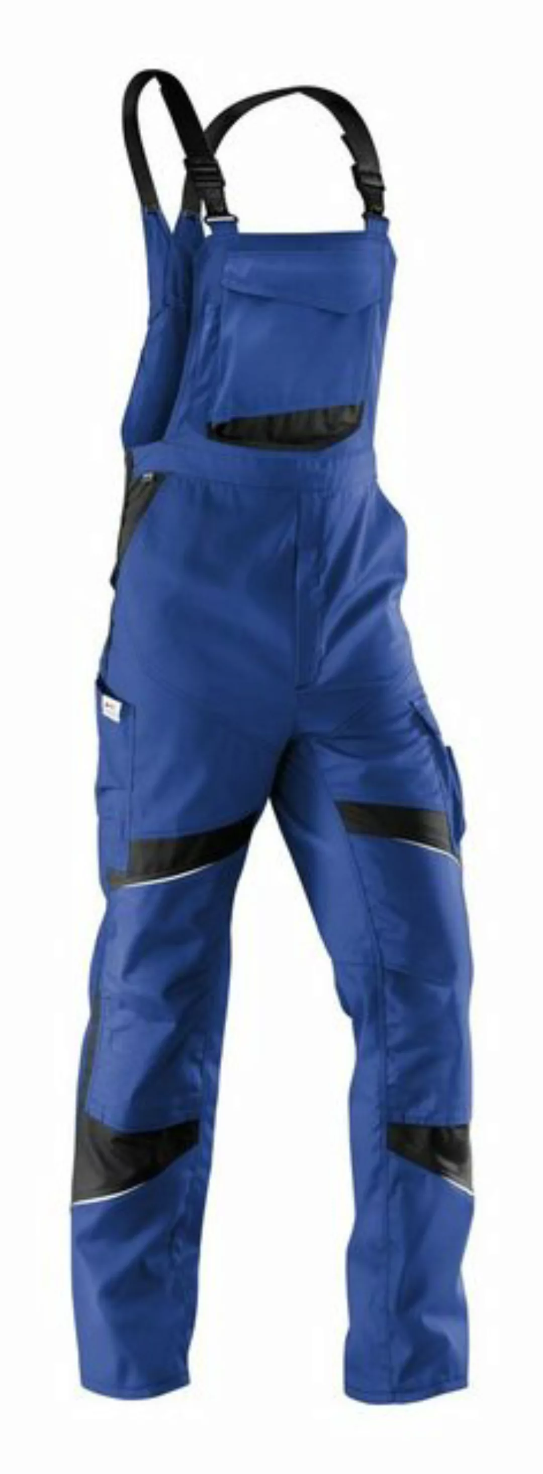 Kübler Latzhose Activiq high, Größe 60, kornblumenblaublau/schwarz günstig online kaufen