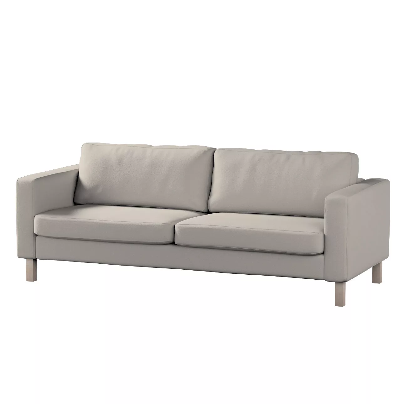 Bezug für Karlstad 3-Sitzer Sofa nicht ausklappbar, kurz, hellbeige, Bezug günstig online kaufen