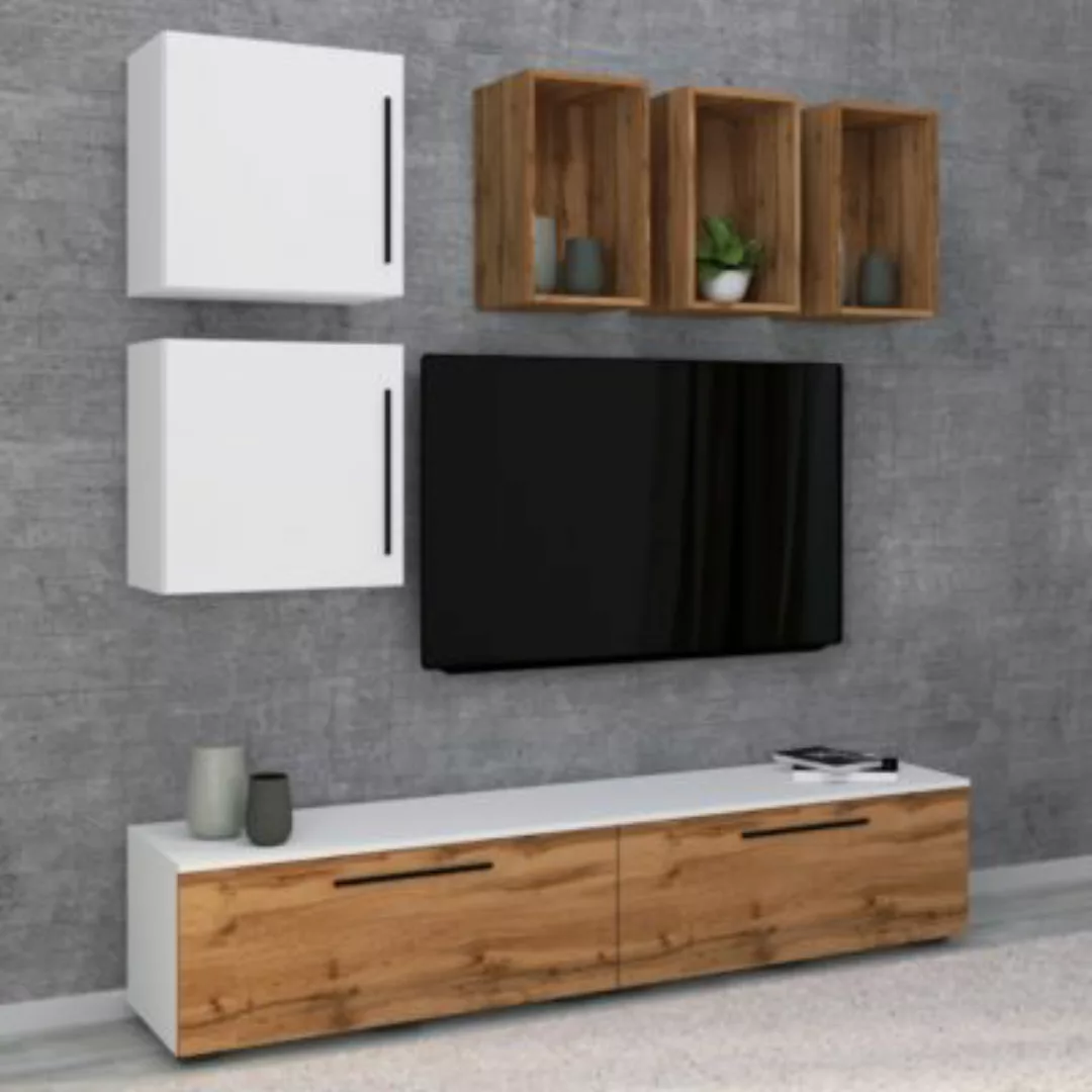 VCM TV Lowboard Fernsehschrank Schrankwand Wohnzimmer Anbauwand Wohnwand Ar günstig online kaufen