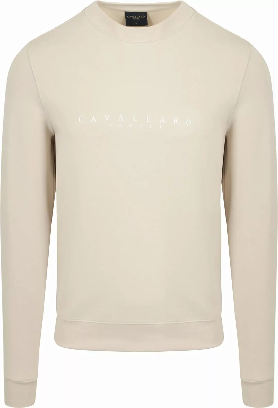 Cavallaro Cavezzio Sweater Logo Ecru - Größe L günstig online kaufen