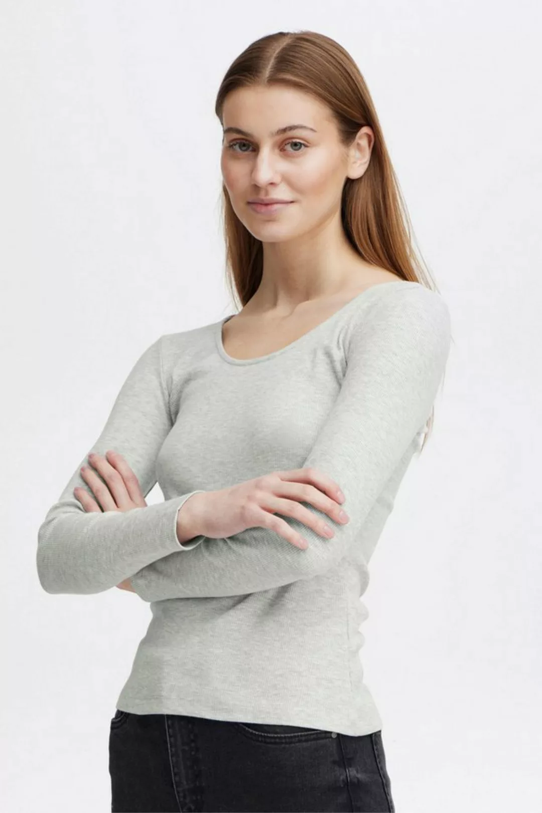 OXMO Longsleeve OXIskat basic Longsleeve aus Rippe günstig online kaufen