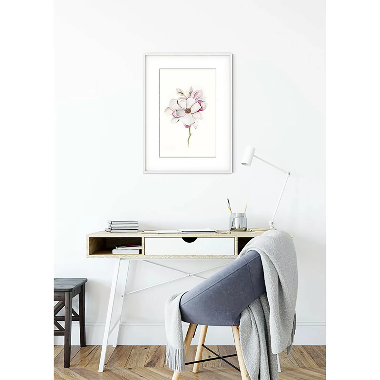 KOMAR Wandbild - Magnolia Blossom - Größe: 50 x 70 cm mehrfarbig Gr. one si günstig online kaufen