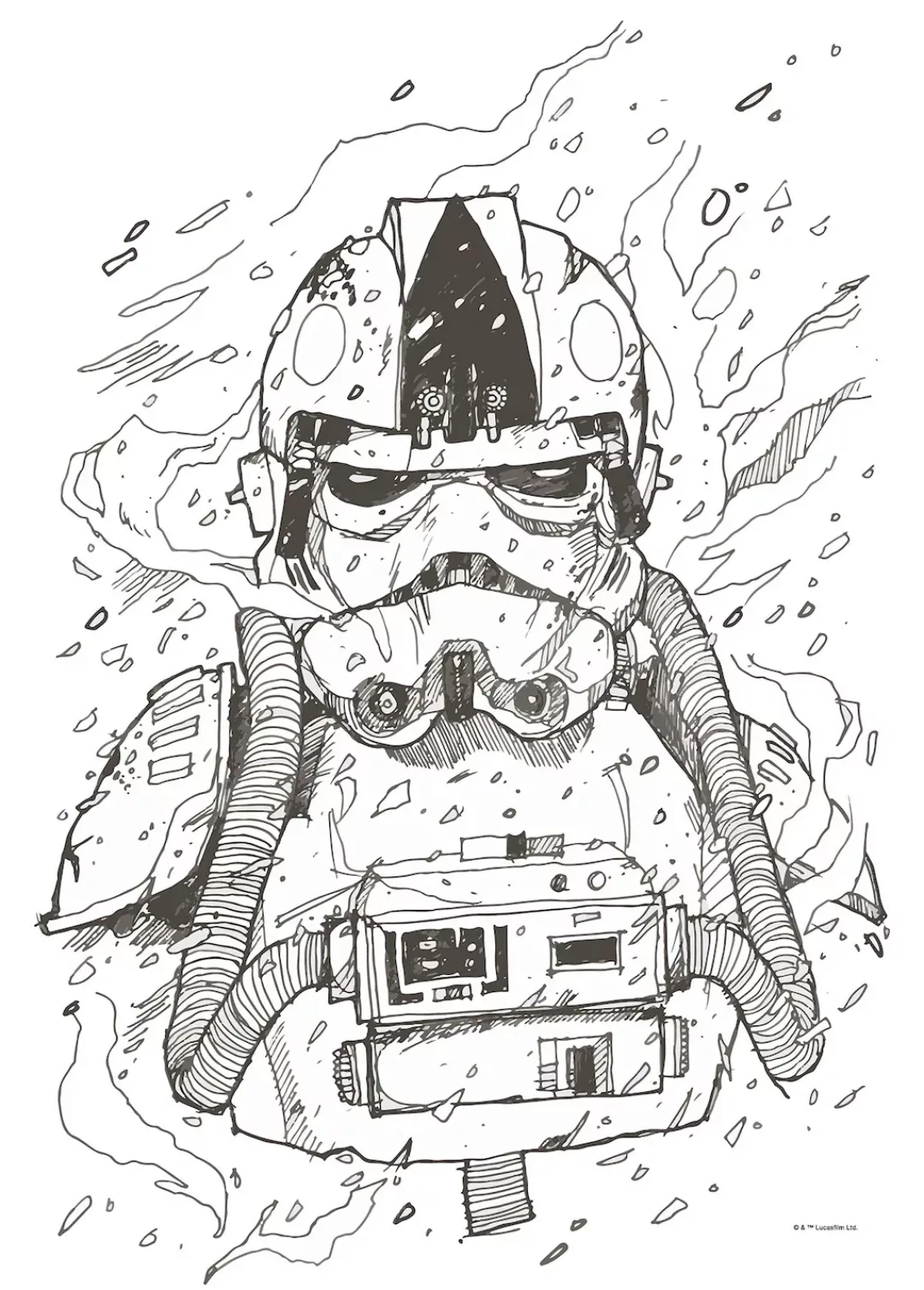 Komar Bild "Star Wars Pilot Drawing", Disney, (1 St.), Wandbild zur Dekorat günstig online kaufen