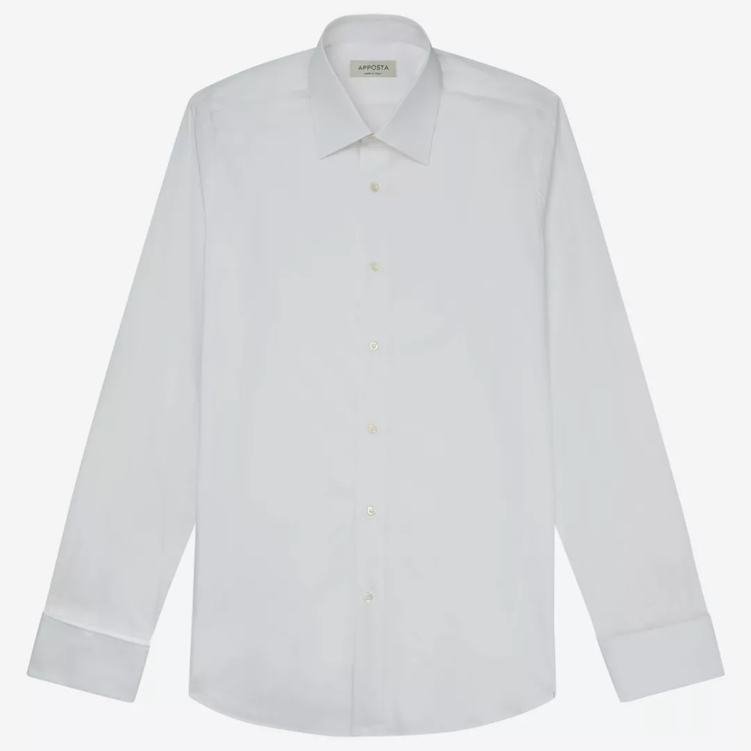 Hemd  einfarbig  weiß 100% reine baumwolle popeline giza 87, kragenform  ni günstig online kaufen
