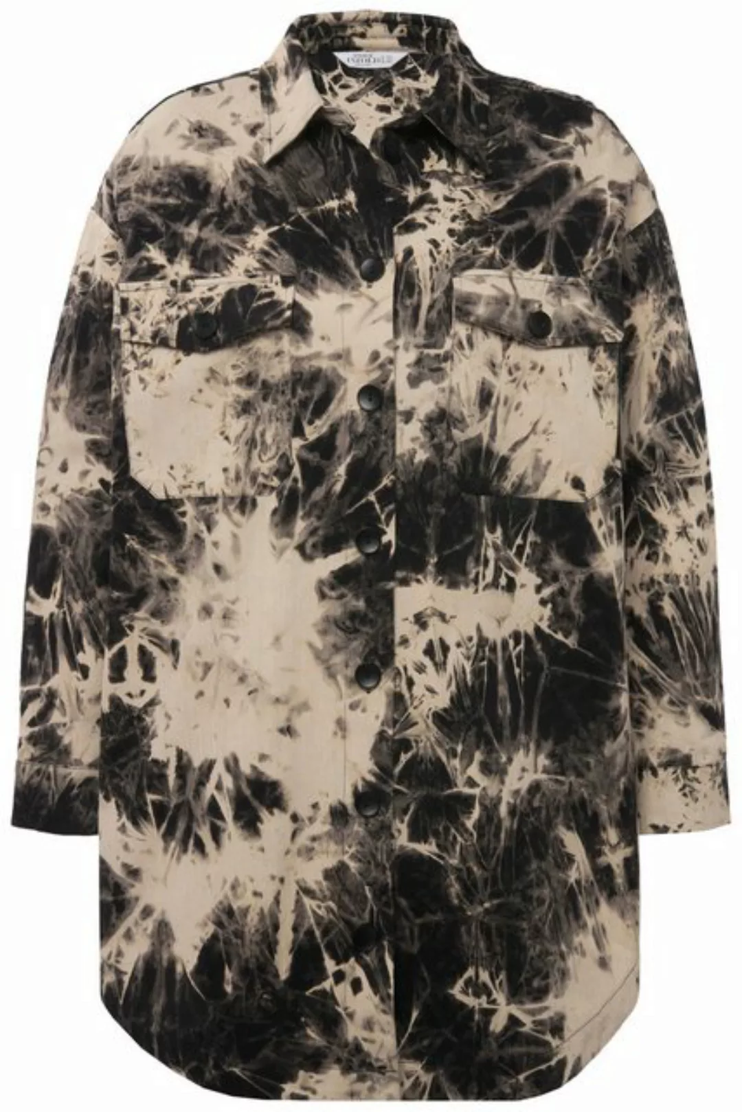 Studio Untold Sommerjacke Hemdjacke oversized Batik Hemdkragen Langarm günstig online kaufen