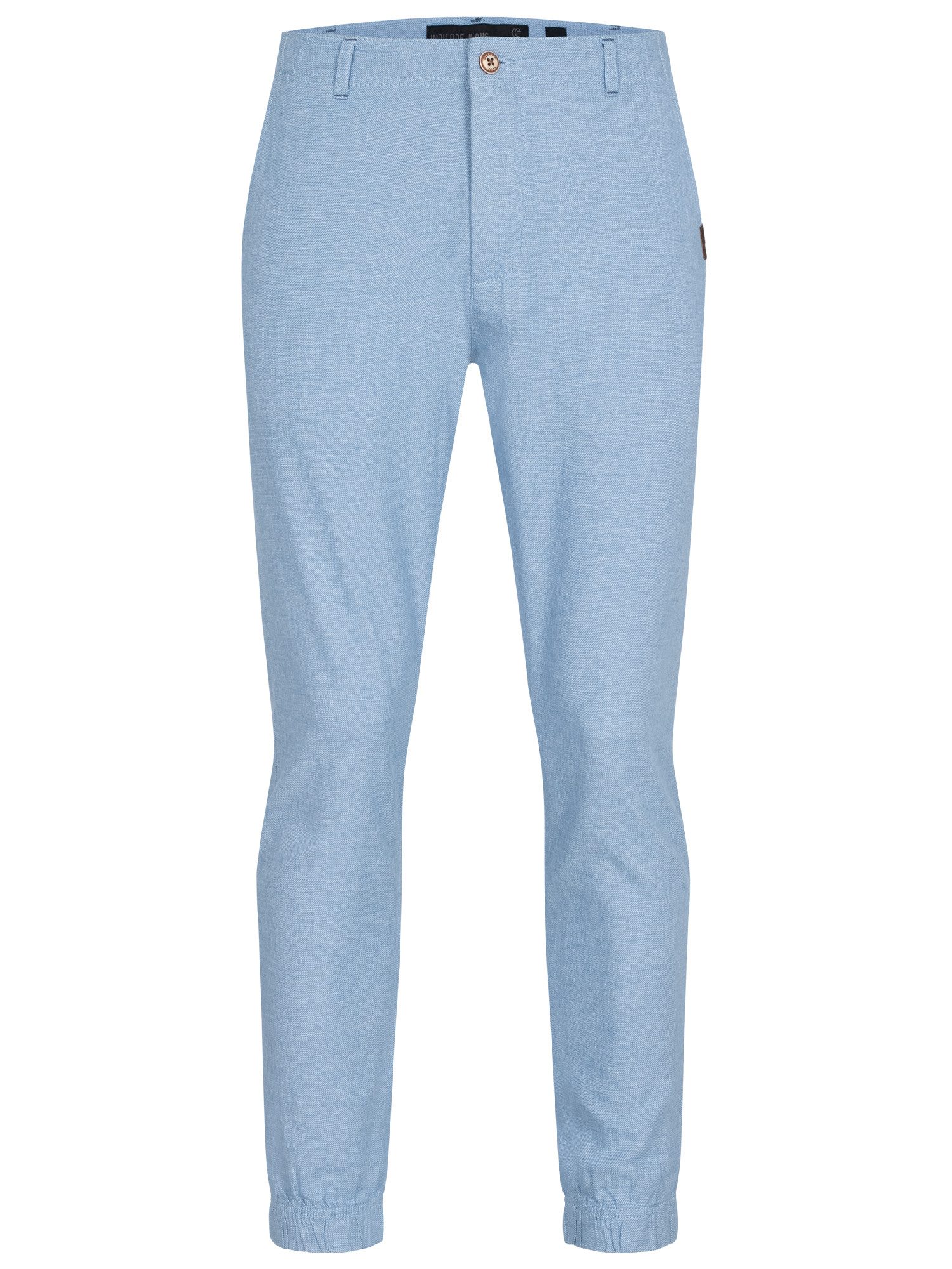 Indicode Leinenhose Blnda samt dekorativem Gürtel günstig online kaufen