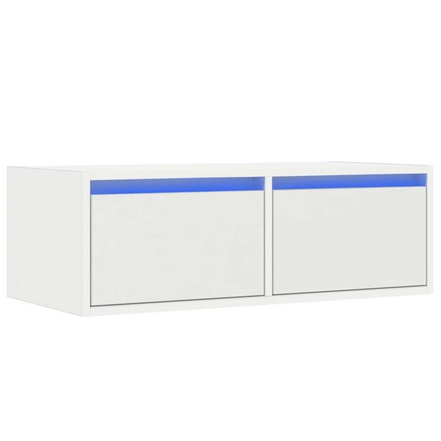 vidaXL TV-Schrank TV-Schrank mit LED-Leuchten Weiß 75x35,5x25 cm (1-St) günstig online kaufen