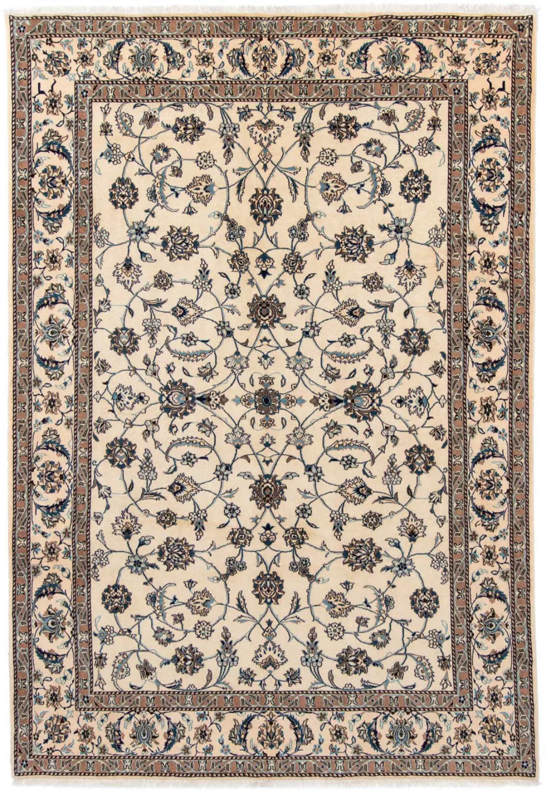 morgenland Wollteppich »Nain 9la Blumenmuster Beige 295 x 200 cm«, rechteck günstig online kaufen