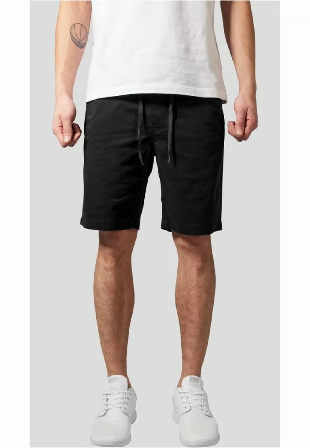 URBAN CLASSICS Stoffhose TB1609 - Stretch Twill Joggshorts black L günstig online kaufen