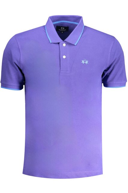 La Martina Poloshirt Polo Kurzarmhemd Lila – Regular Fit mit Stickerei günstig online kaufen