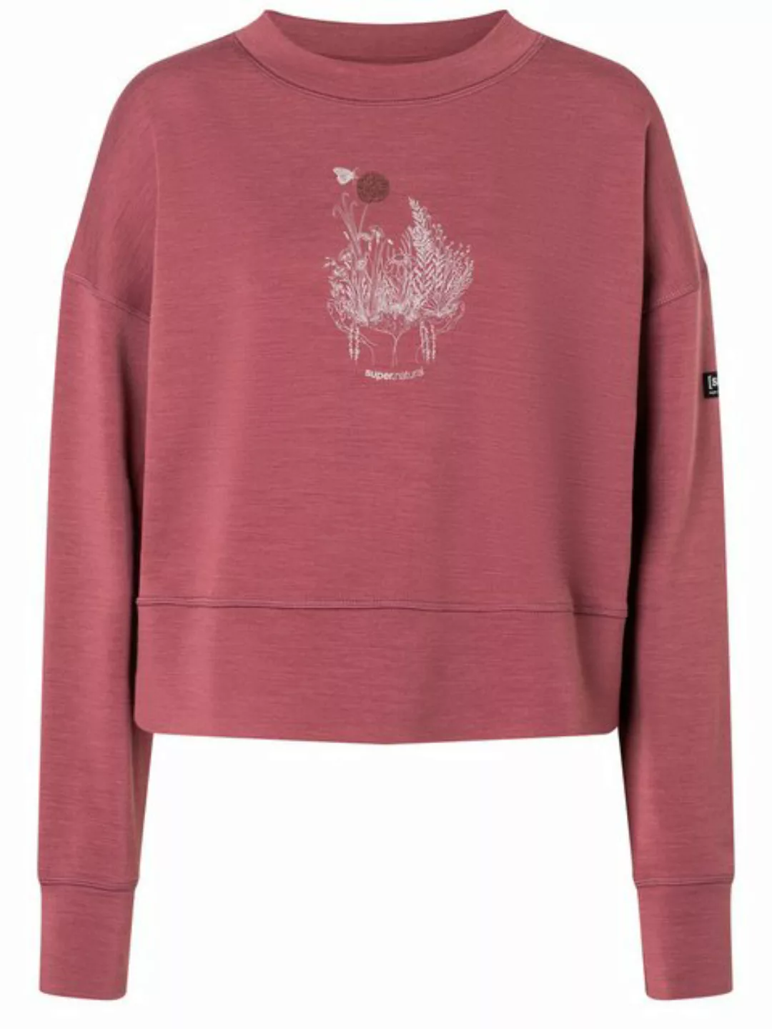 SUPER.NATURAL Sweatshirt für Damen, Merino FLOWERHANDS KRISSINI mit Blumen günstig online kaufen