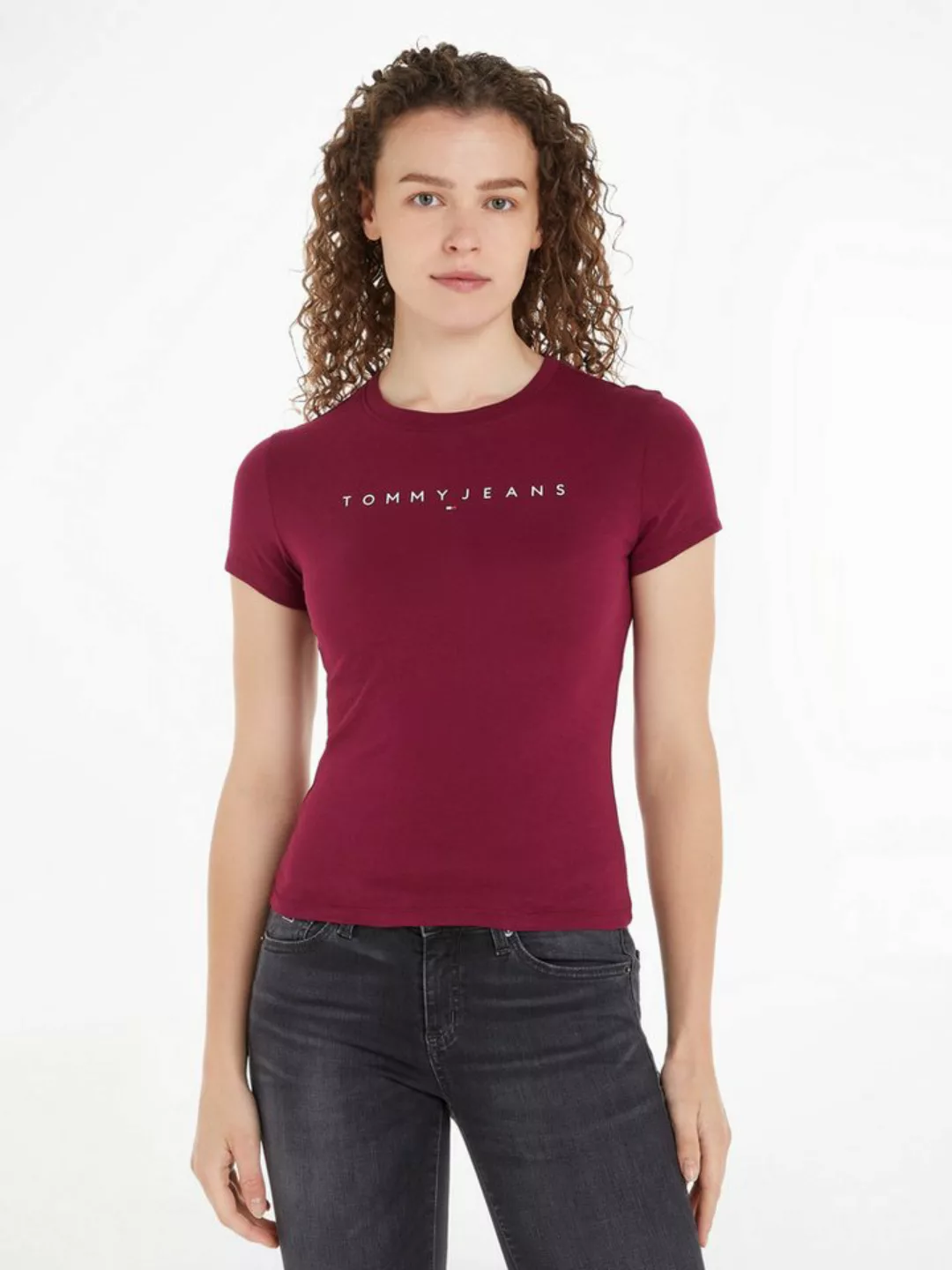 Tommy Jeans T-Shirt TJW SLIM LINEAR TEE EXT mit Logo-Schriftzug günstig online kaufen