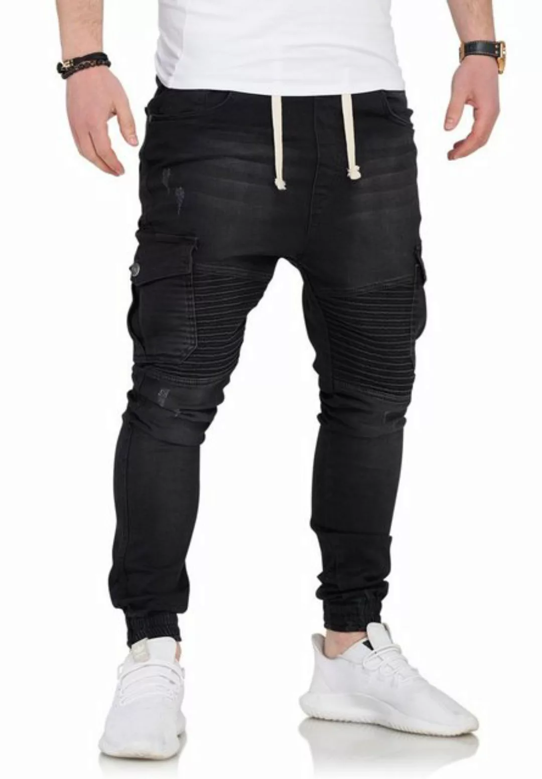 behype Slim-fit-Jeans KIANS mit Biker-Steppung günstig online kaufen