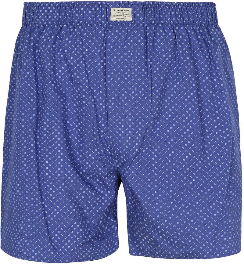 Steppin' Out Boxershort Geodrucktes Blau - Größe S günstig online kaufen