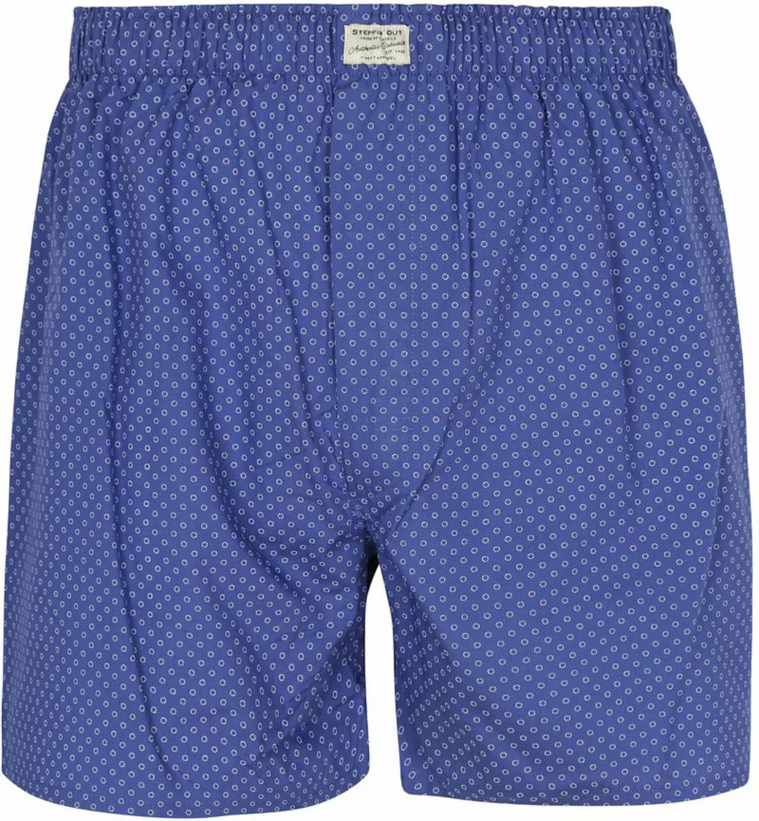 Steppin' Out Boxershort Geodrucktes Blau - Größe S günstig online kaufen