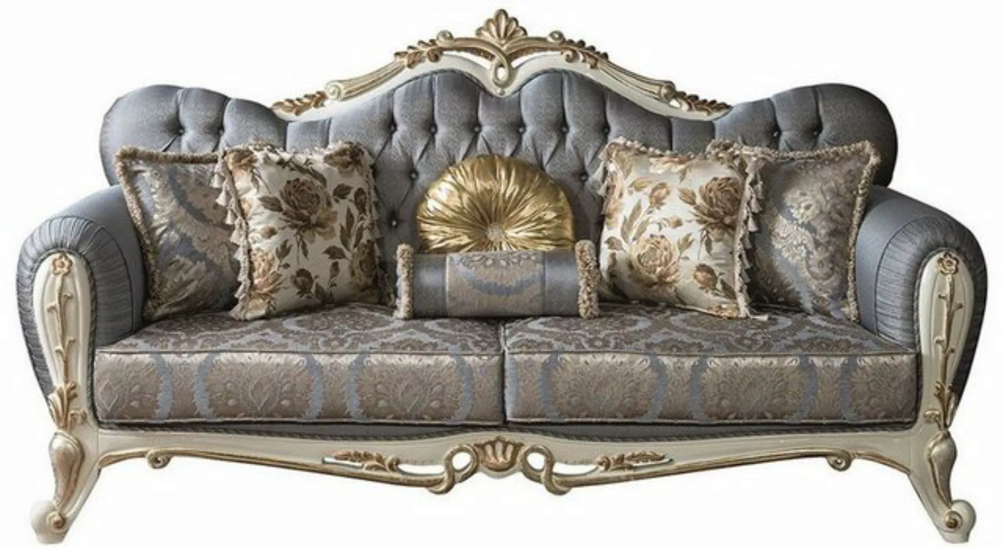 Casa Padrino Sofa Luxus Barock Wohnzimmer Sofa mit Glitzersteinen und dekor günstig online kaufen