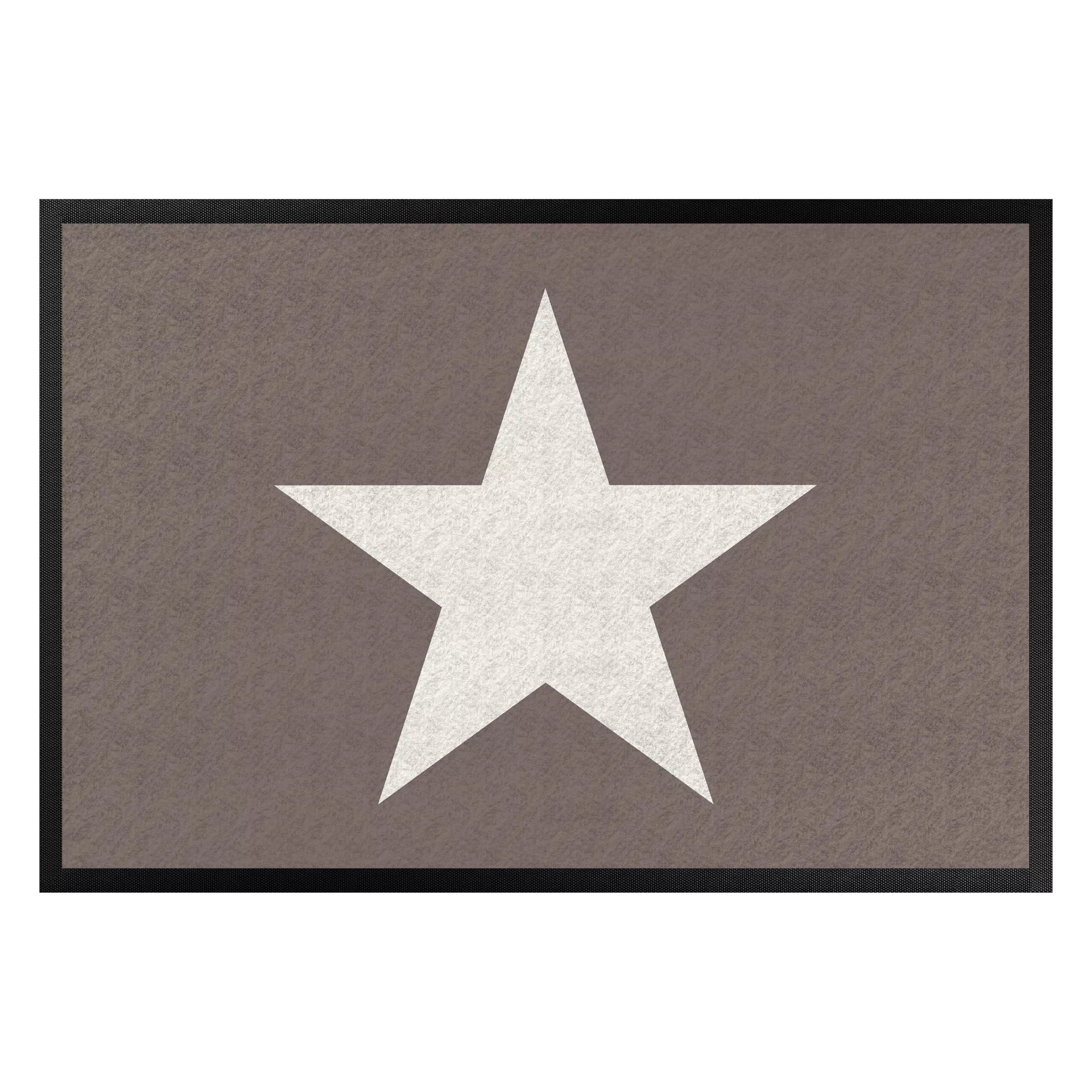 Fußmatte Muster & Textur Stern in graubraun weiß günstig online kaufen