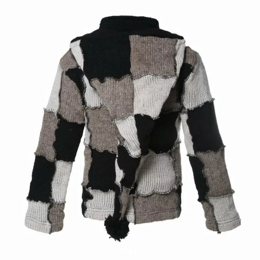 KUNST UND MAGIE Kapuzenstrickjacke Kunst und Magie Patchwork Strickjacke+Zi günstig online kaufen