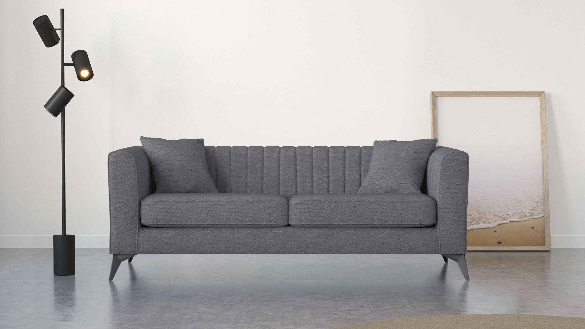 Places of Style 3-Sitzer "MATTHEW elegantes Designsofa, Maße B/T/H: 201/86/ günstig online kaufen