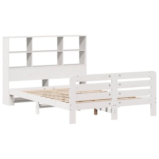 vidaXL Bett, Massivholzbett ohne Matratze Weiß 160x200 Kiefernholz günstig online kaufen