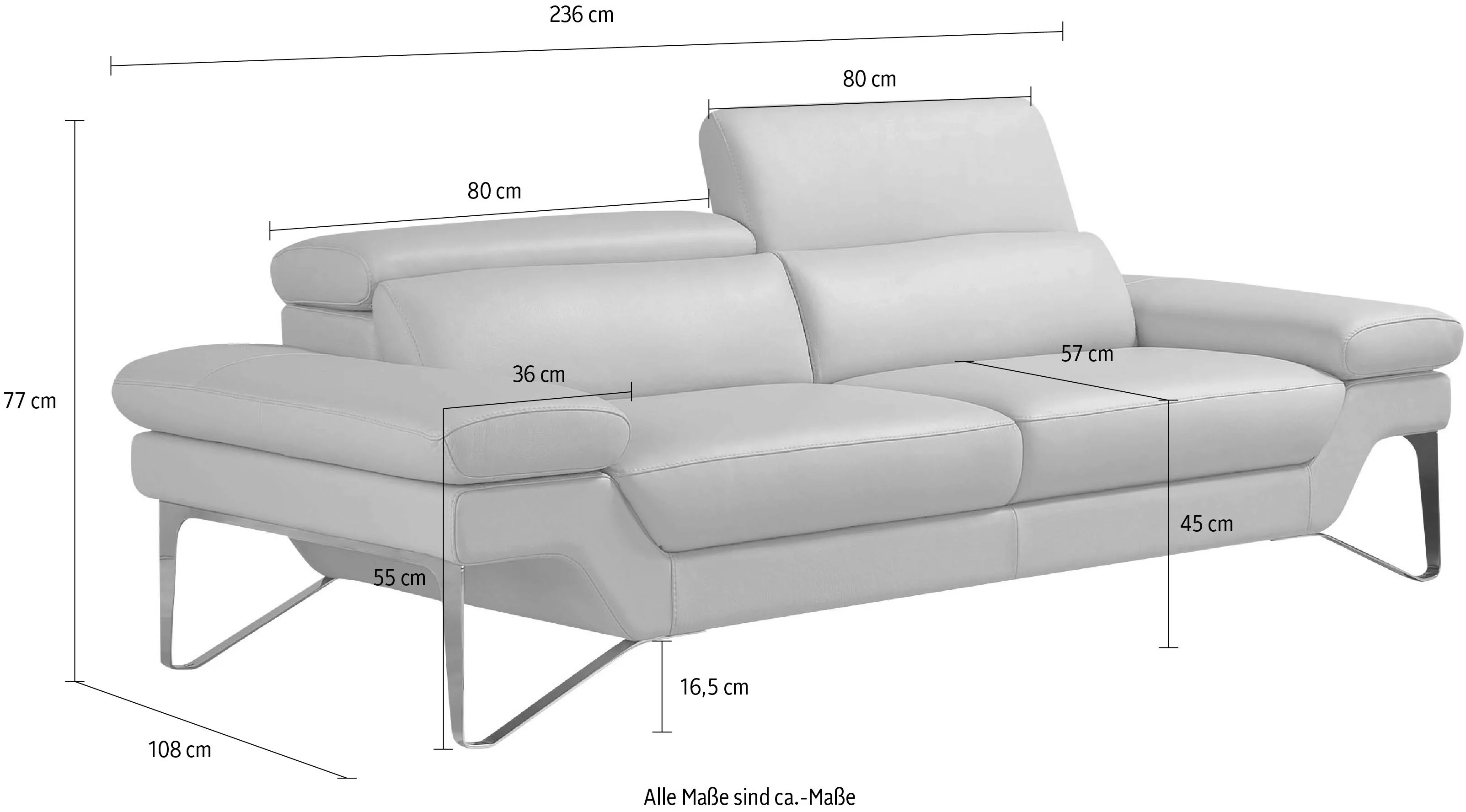 Egoitaliano 2,5-Sitzer "Princess, Designsofa und super bequem, tolle Detail günstig online kaufen