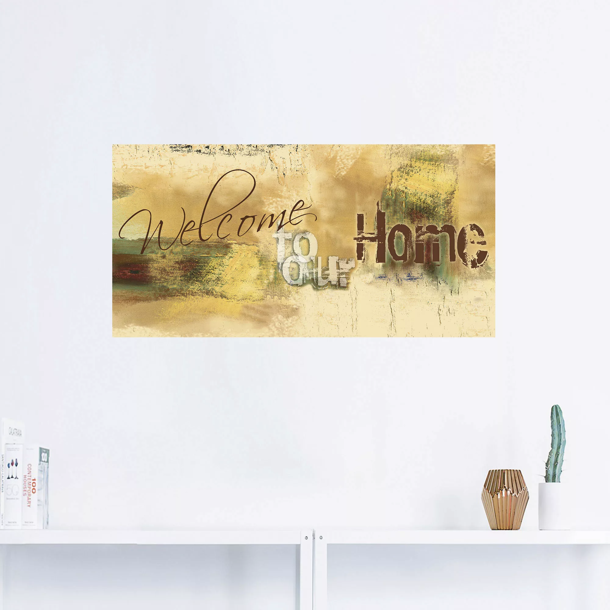Artland Wandbild "Willkommen in unserem Zuhause", Sprüche & Texte, (1 St.) günstig online kaufen