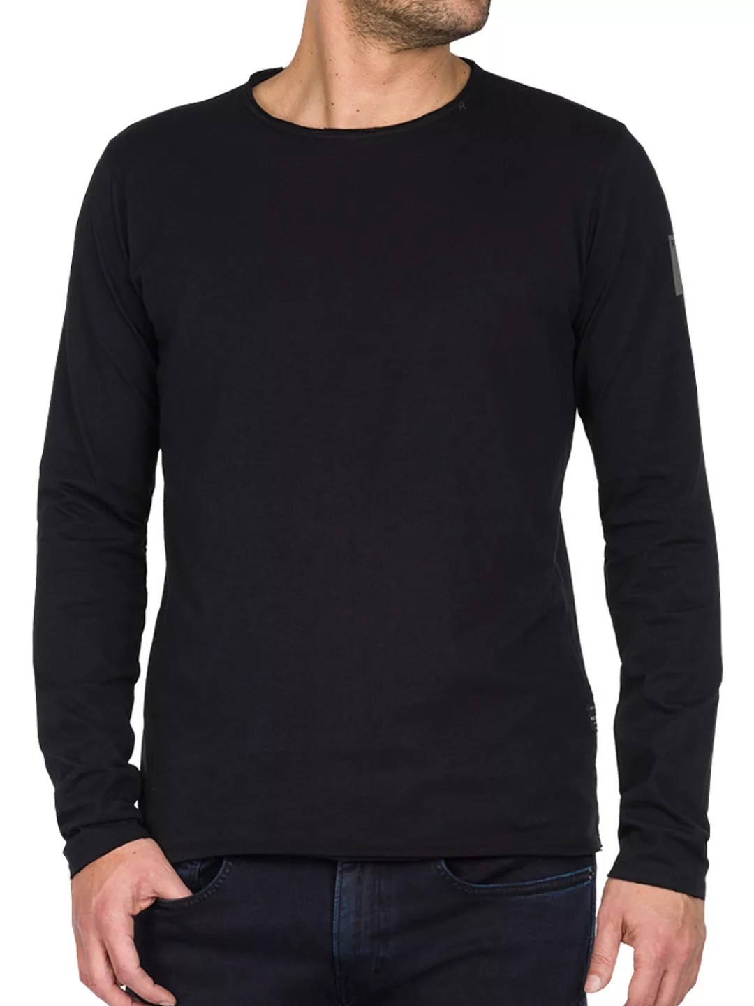 Replay Herren Langarm-Shirt Basic Jersey Crew Neck günstig online kaufen