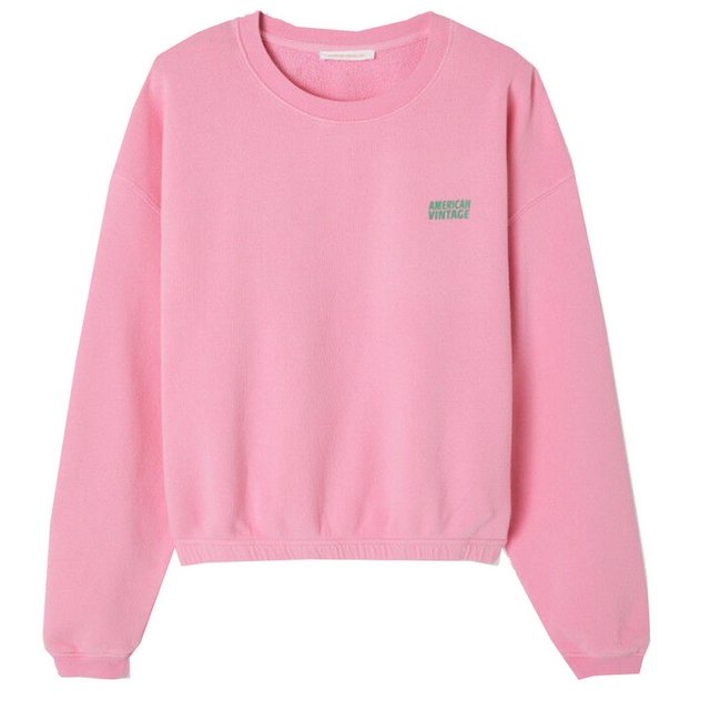 American Vintage Sweater Sweatshirt IZUBIRD aus Baumwolle in Pink günstig online kaufen