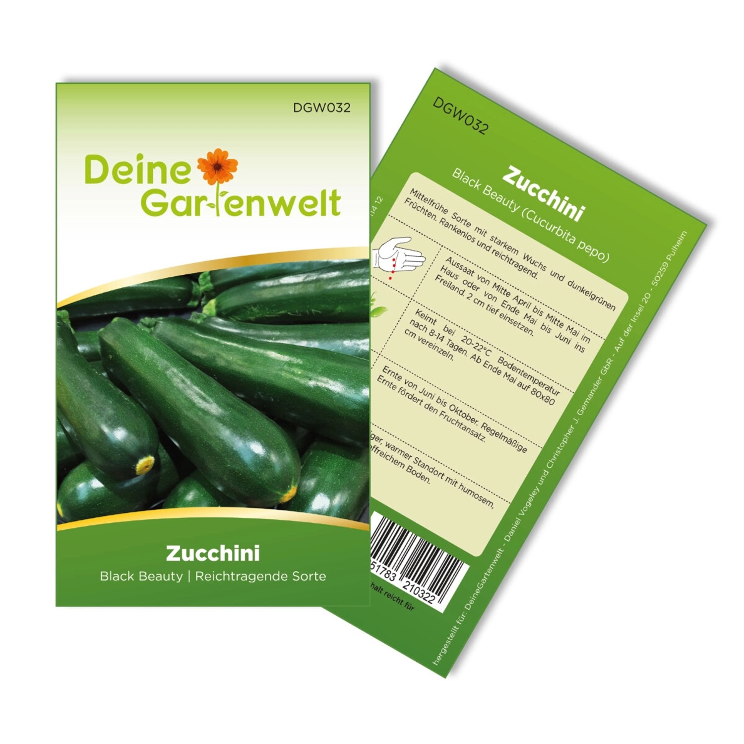 Deine Gartenwelt Zucchini Black Beauty Samen günstig online kaufen