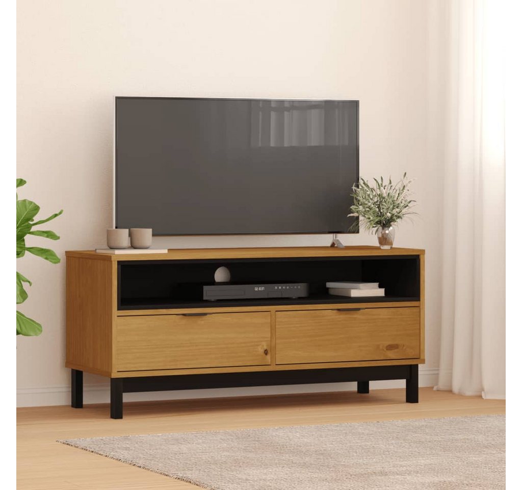 vidaXL TV-Schrank TV-Schrank FLAM 110x40x50 cm Massivholz Kiefer TV-Lowboar günstig online kaufen