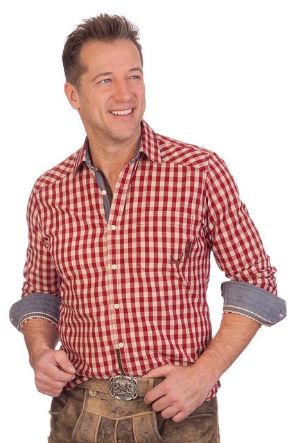Stockerpoint Trachtenhemd Trachtenhemd - TOM - dunkelrot, dunkelblau günstig online kaufen