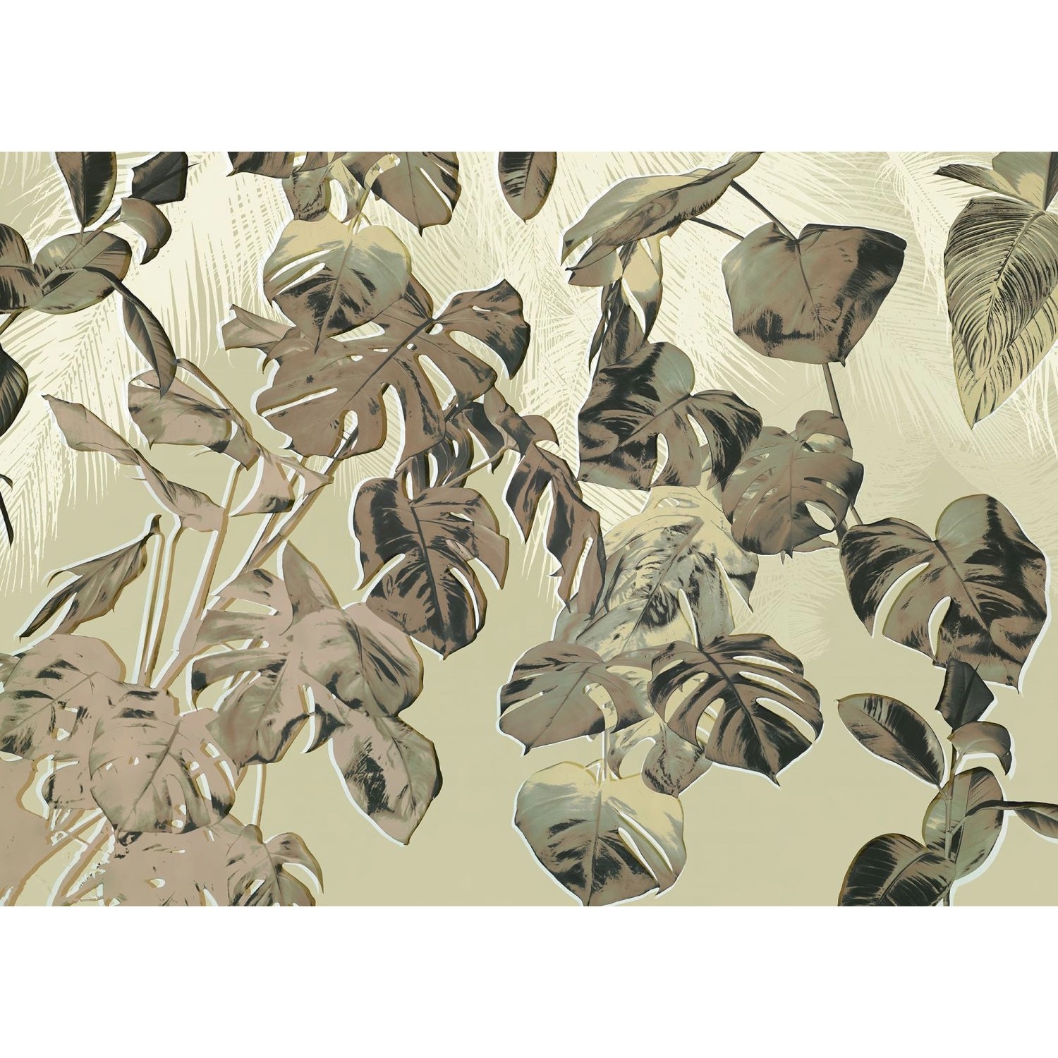 Komar Fototapete Palmblätter Beige 350 x 250 cm 611216 günstig online kaufen