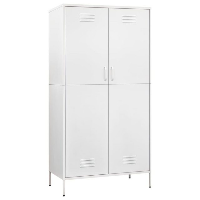 furnicato Kleiderschrank Weiß 90x50x180 cm Stahl (1-St) günstig online kaufen