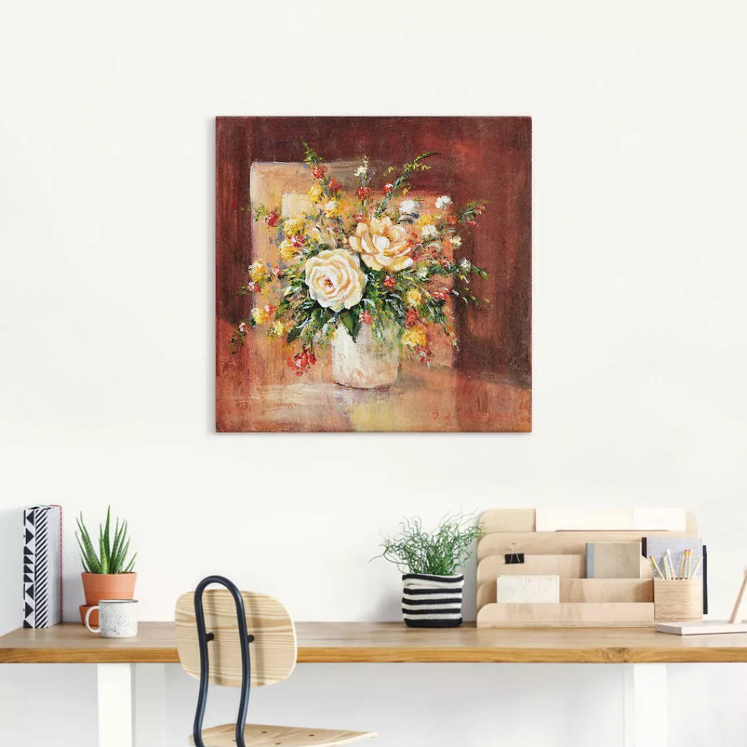 Artland Wandbild "Spanische Blumen II", Blumen, (1 St.), als Leinwandbild, günstig online kaufen