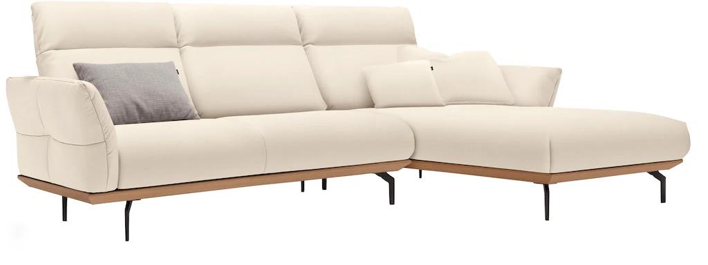 Creation BY ROLF BENZ Ecksofa "CR.460", Sockel in Eiche, Alugussfüße in umb günstig online kaufen