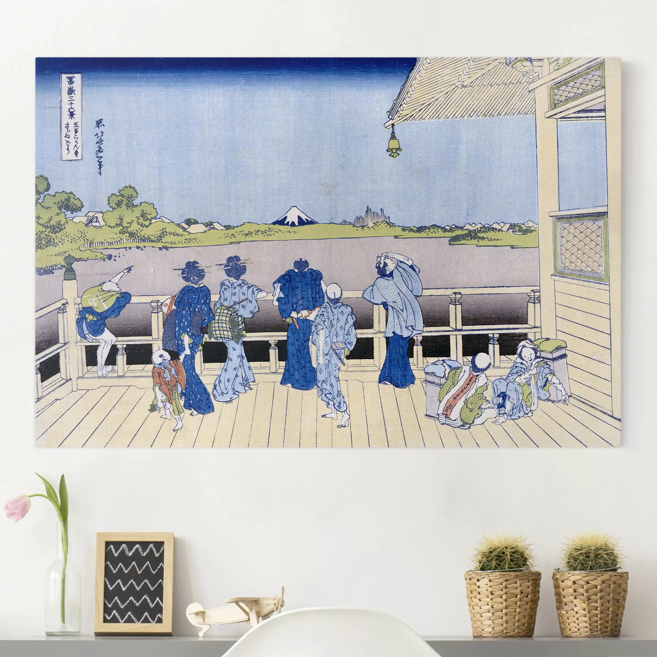 Leinwandbild Kunstdruck - Querformat Katsushika Hokusai - Die Sazai Halle günstig online kaufen