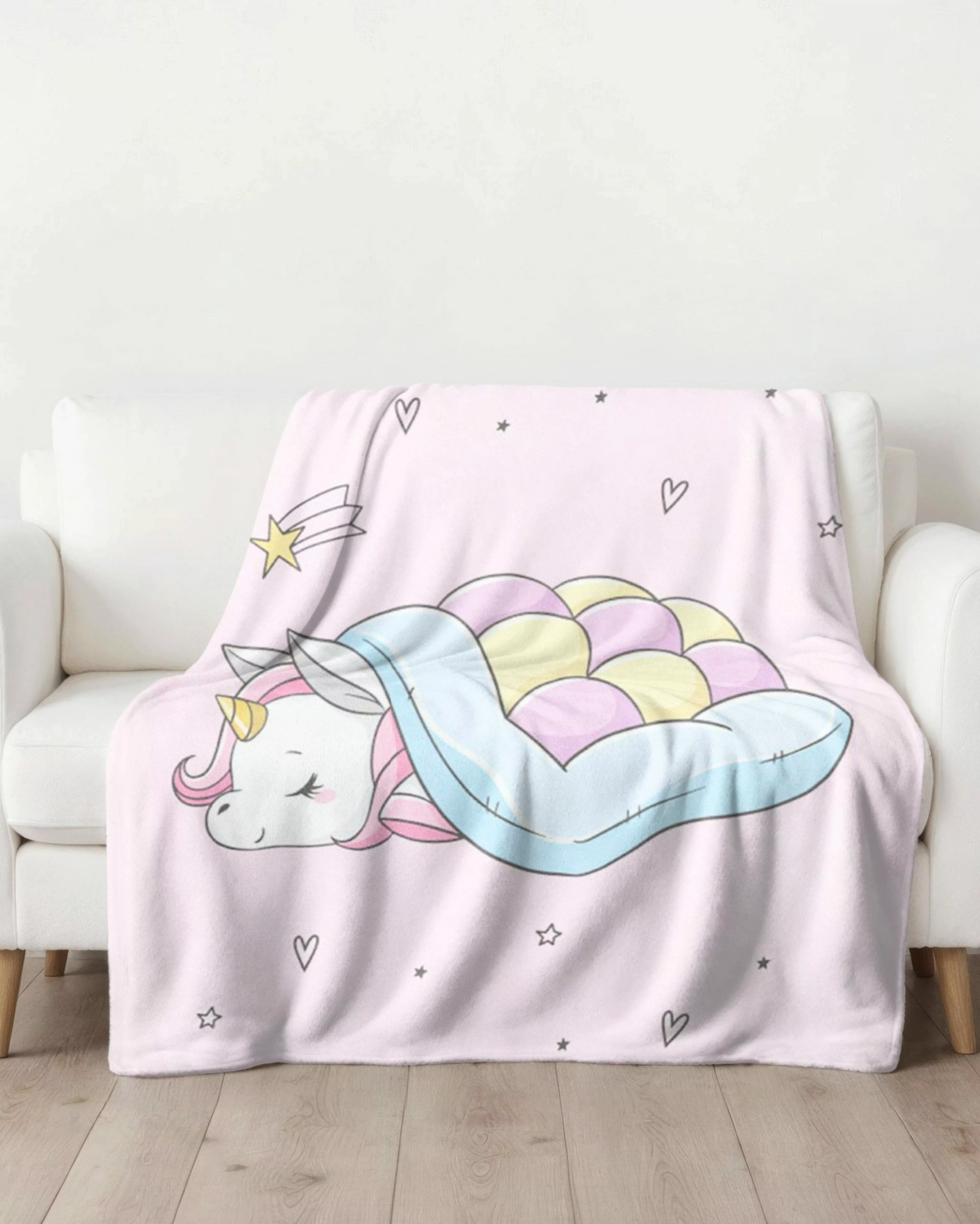 Wohndecke Einhorn Fleece-Decke 150x200 cm, Geschenk, günstig online kaufen