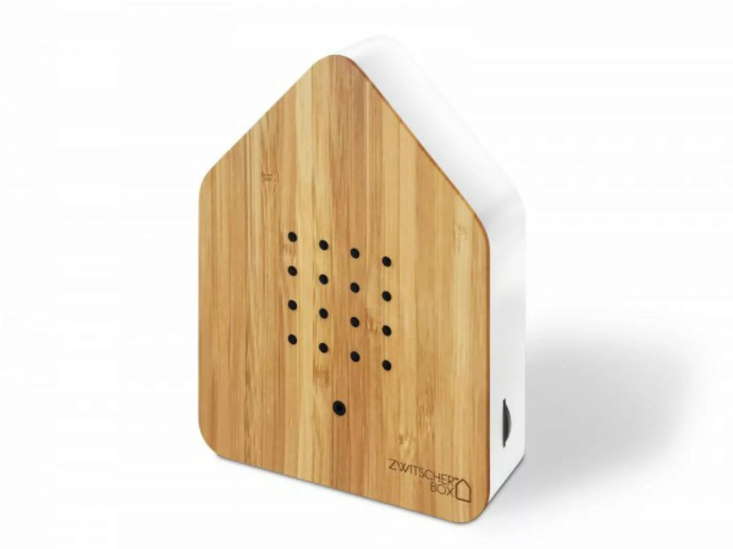 Zwitscherbox Holz Bambus/Weiß günstig online kaufen
