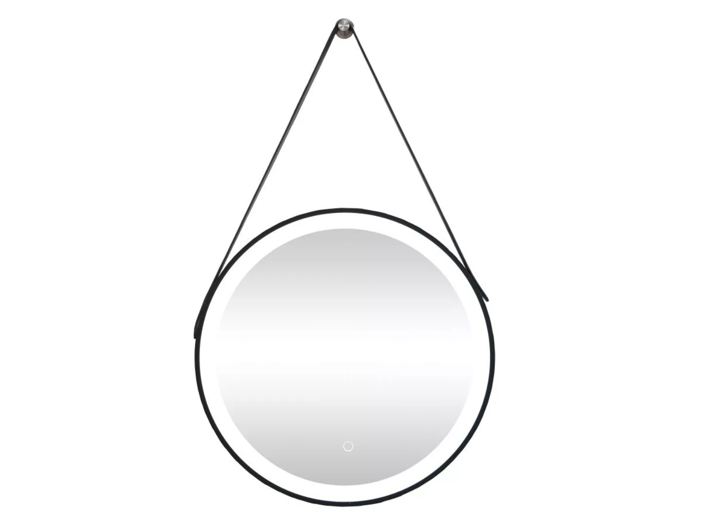 Badezimmerspiegel hängend mit Aufhänger beschlagfrei - 60 x 60 cm - Schwarz günstig online kaufen