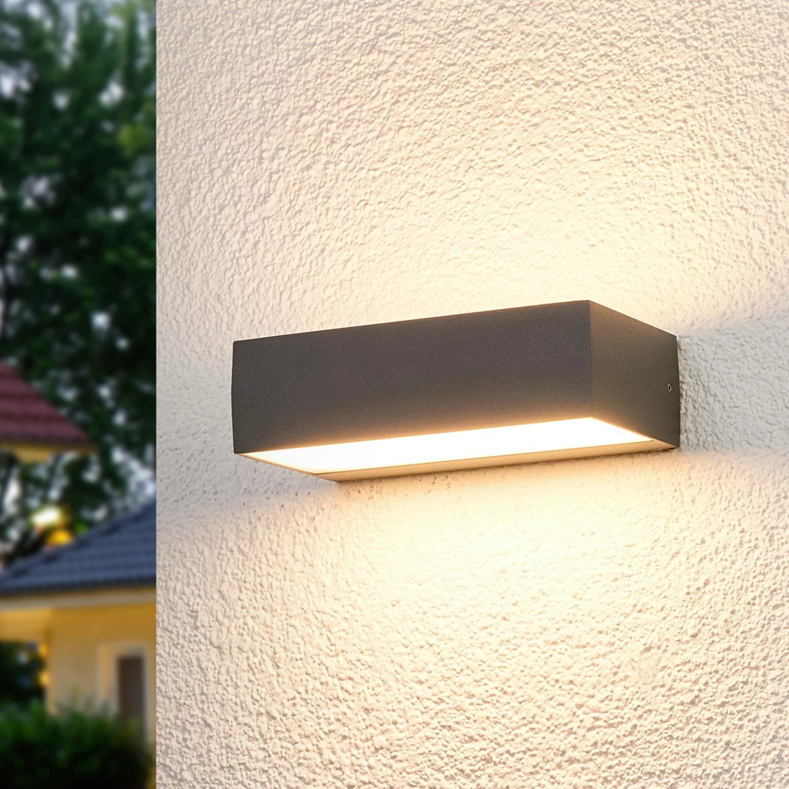 Lissi - LED-Außenwandlampe in eckiger Form günstig online kaufen