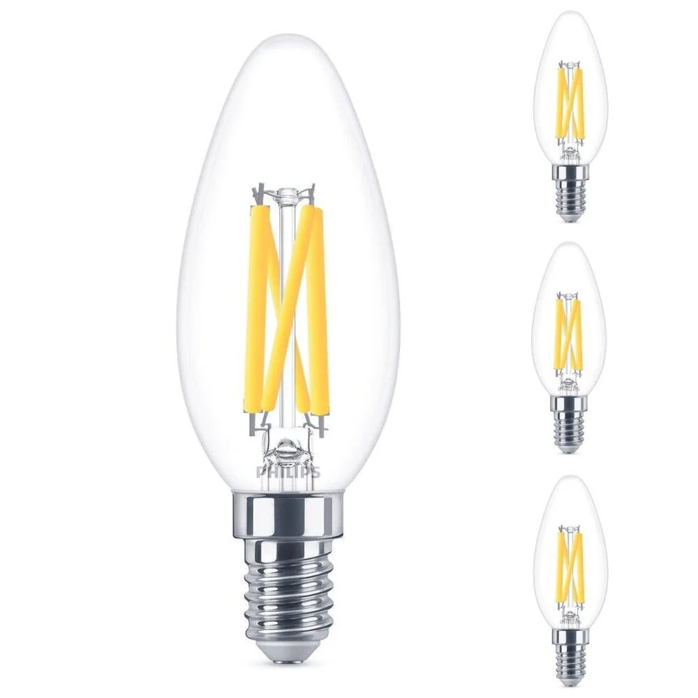Philips LED Lampe ersetzt 60 W, E14 Kerzenform B35, klar, warmweiß, 810 Lum günstig online kaufen