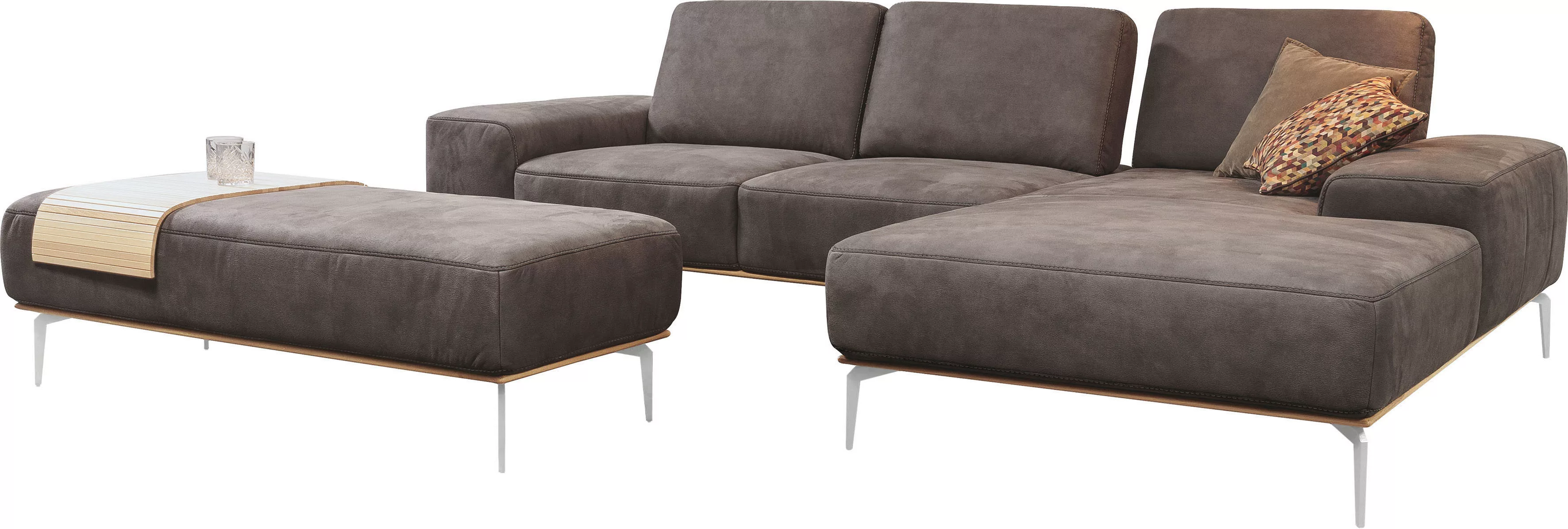 W.SCHILLIG Ecksofa "run, Designsofa, bequem, L-Form", mit elegantem Holzsoc günstig online kaufen