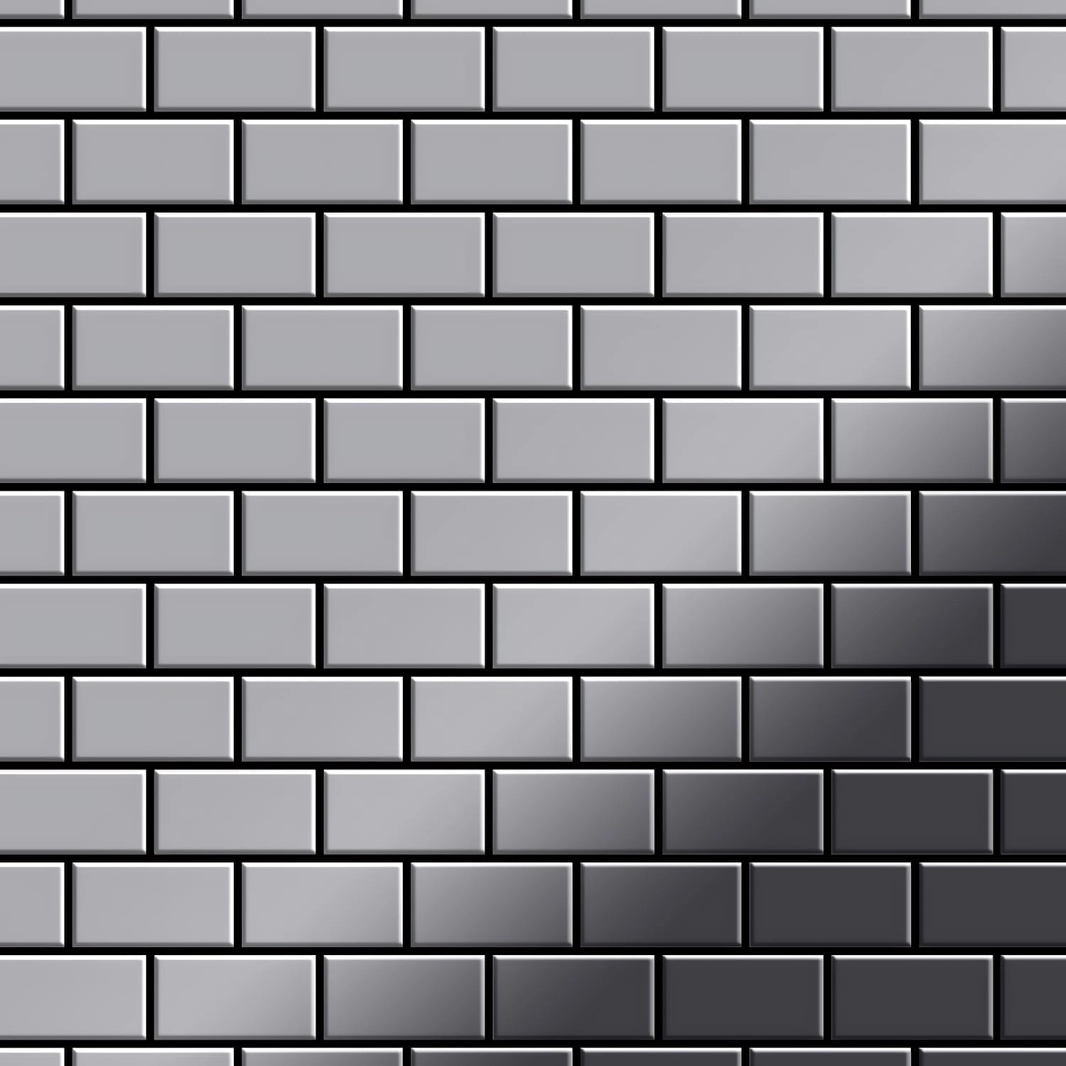 ALLOY Mosaik Fliese Massiv Metall Edelstahl Hochglanz Grau 1,6mm House-s-s- günstig online kaufen