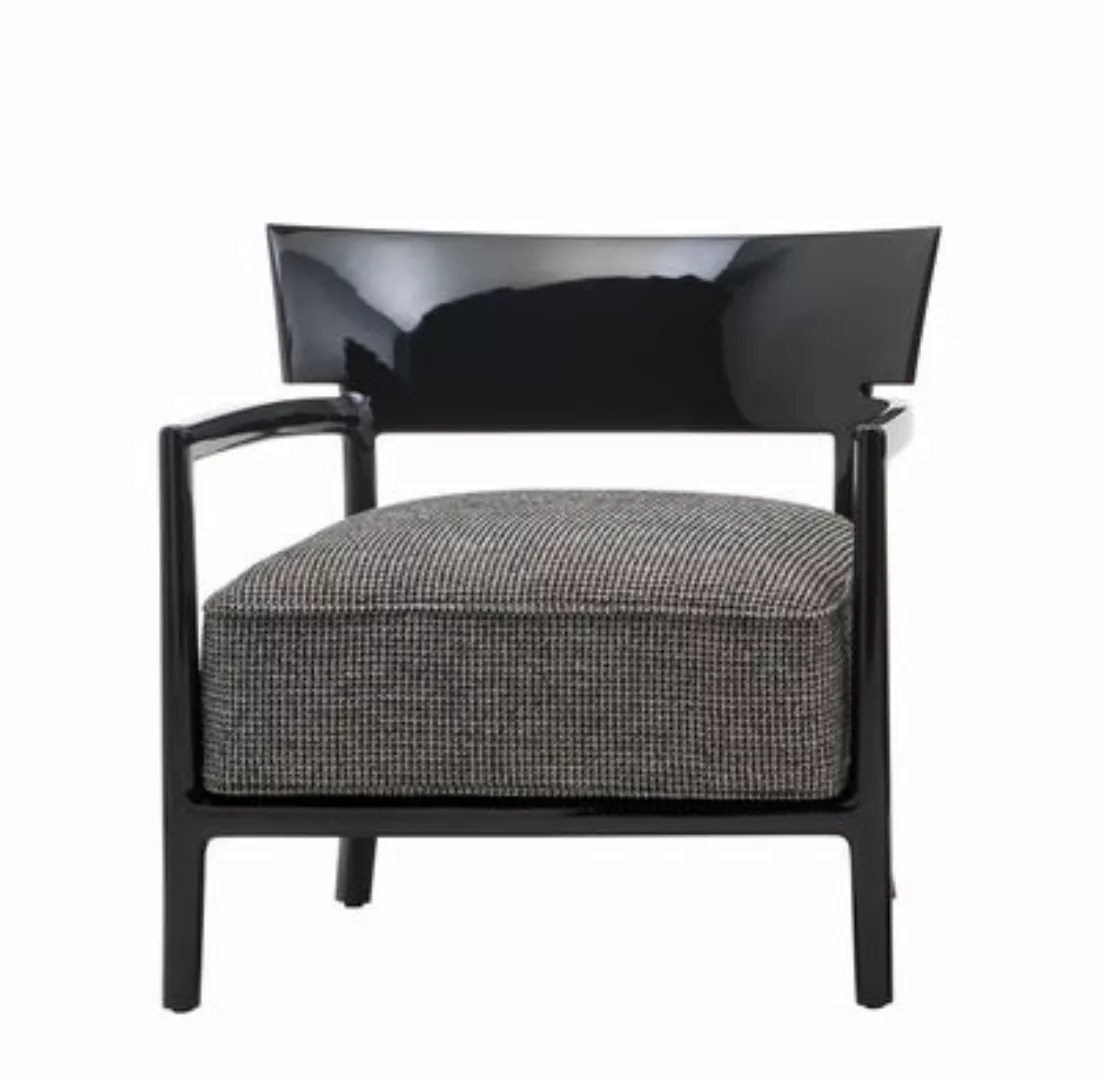Kartell - Cara Fancy Sessel - schwarz-beige/Stoff Fancy/BxHxT 68x69x67cm/Ge günstig online kaufen