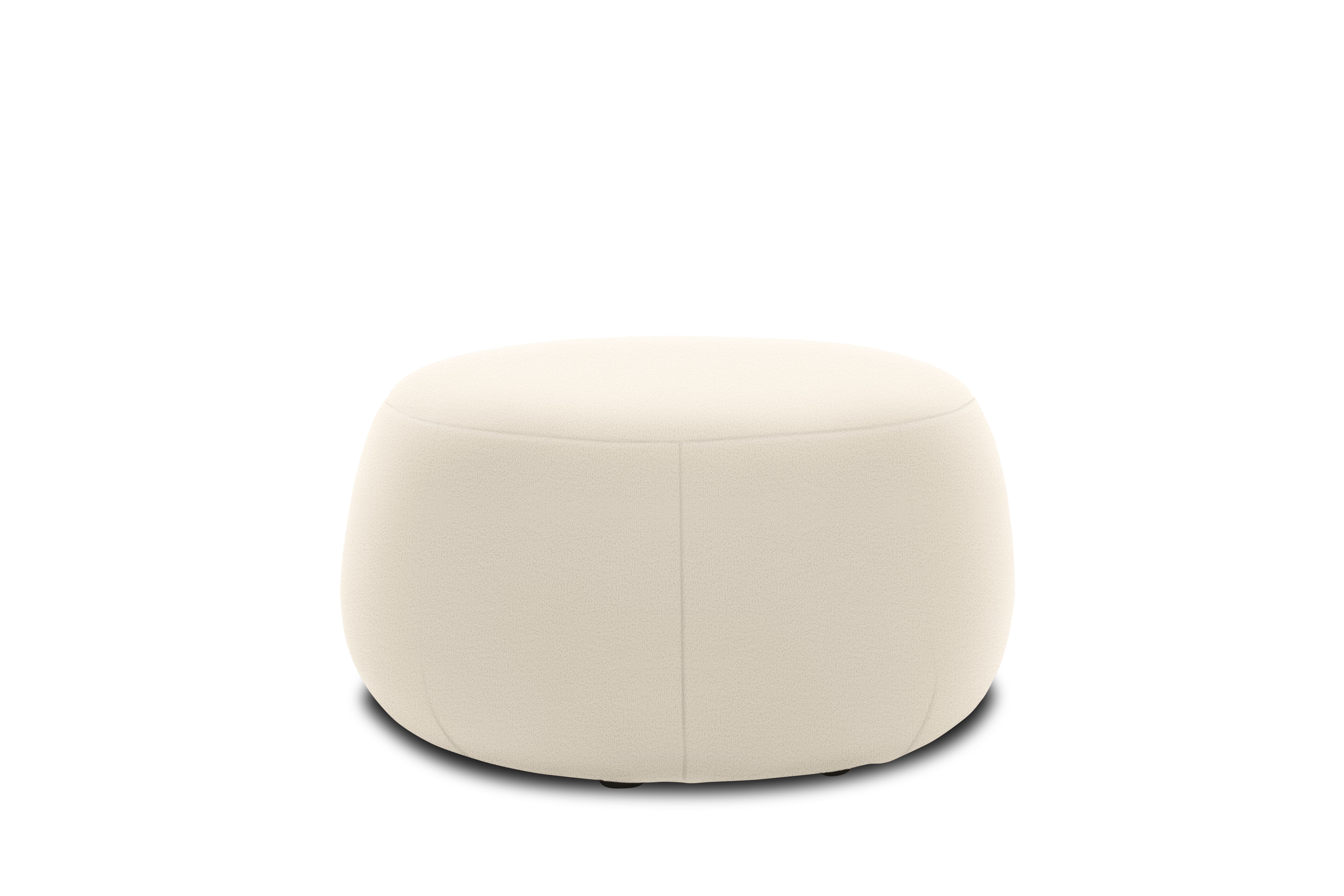 Hocker 800 012, Polsterhocker, Teddy-Stoff, 77 x 77 x 44 cm (BxTxH), creme günstig online kaufen