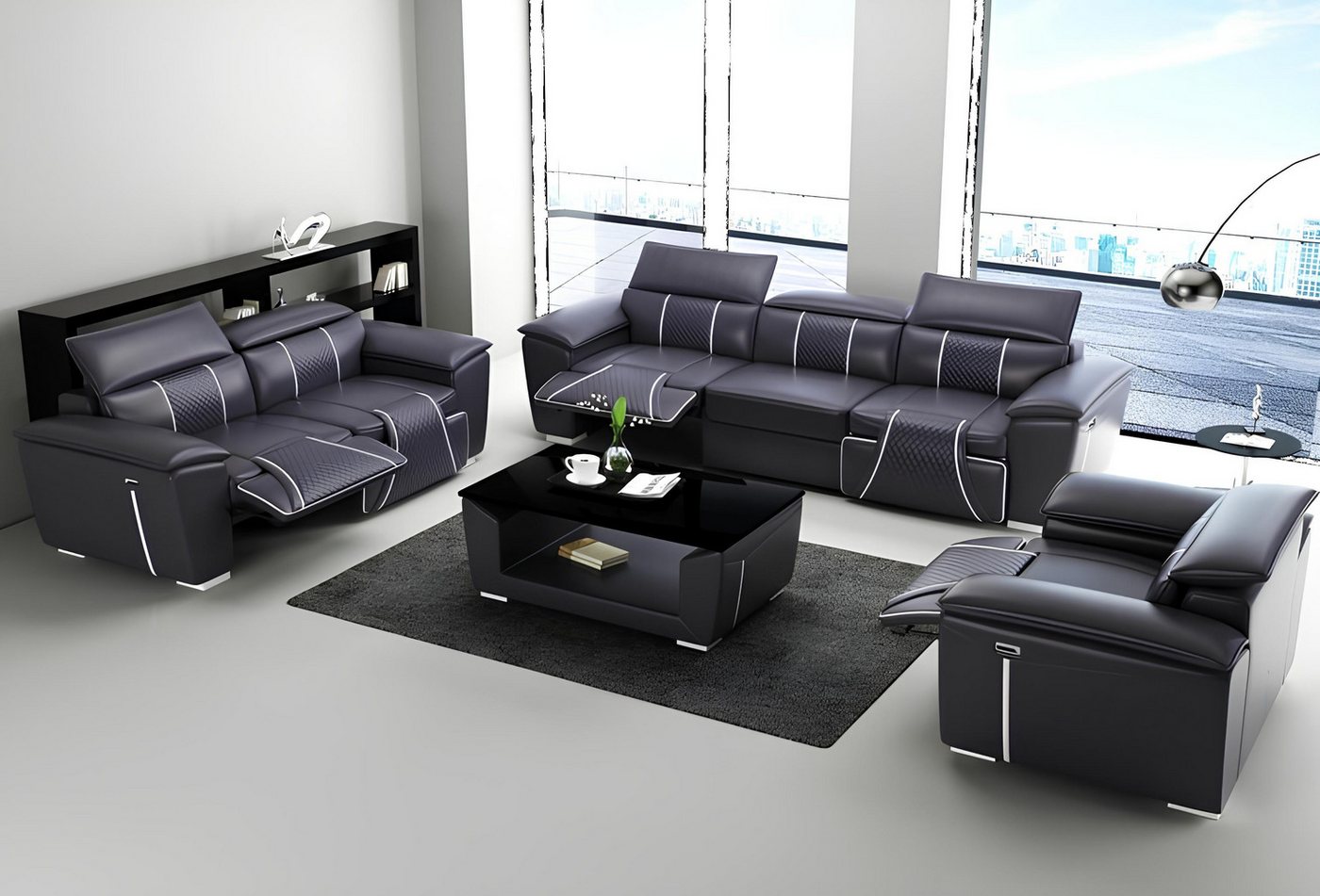 Xlmoebel Ecksofa Vielseitiges Sofa mit Relaxfunktion, Polsterung und Platz günstig online kaufen